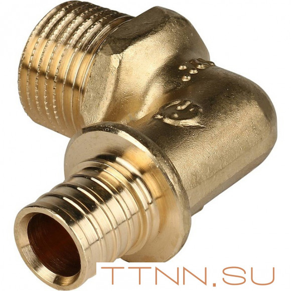 Угольник-переходник с наружной резьбой 25xR 3/4" для труб из сшитого полиэтилена Угольник-переходник с наружной резьбой 25xR 3/4" для труб из сшитого полиэтилена