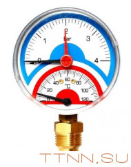 Термоманометр радиальный Watts FR 828(TMRA) 4x1/2"