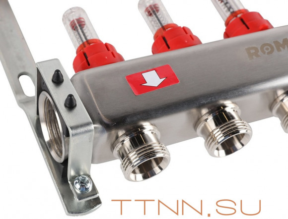 Для отопления Rommer 1"/3/4"x8 с расходомерами (RMS-1200-000008)