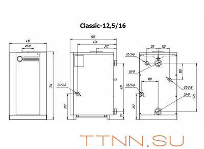 Напольный газовый котел Лемакс Classic-16V