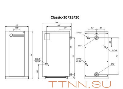Напольный газовый котел Лемакс Classic-25V