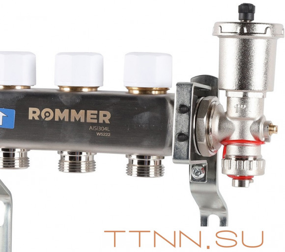 Для отопления Rommer 1"/3/4"x9 с запорными клапанами (RMS-3210-000009)