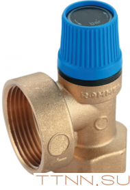 Предохранительный клапан Rommer 10 бар 3/4"x1" (RVS-0003-010020)